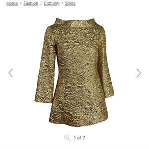 Michael Kors Gold Brocade Tunic size 14